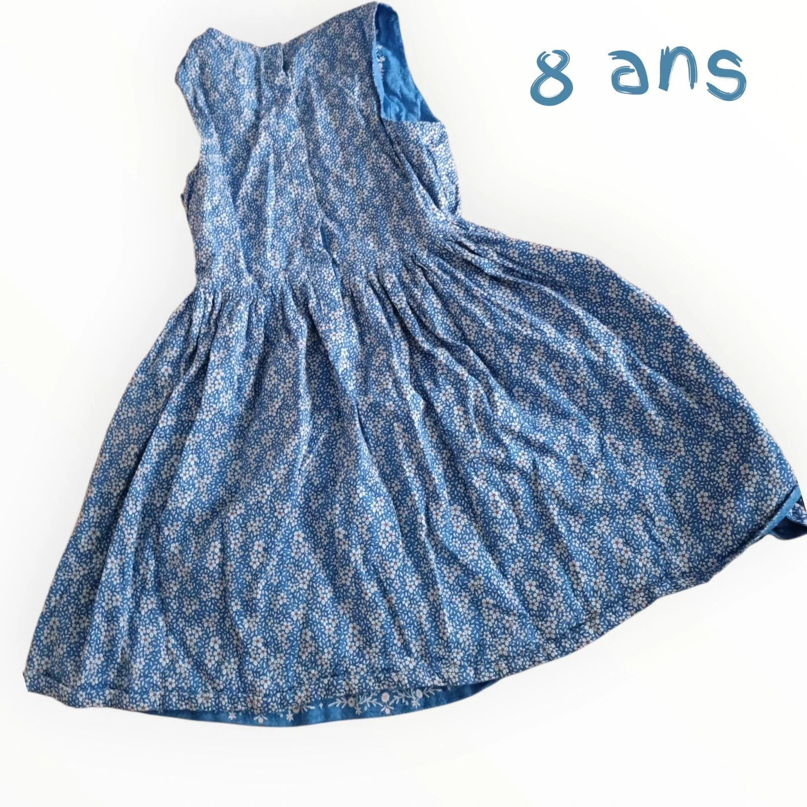 Reversible summer dress 8 years Sergeant Major 🌟 – photo 2